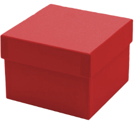 Cryobox karton 136x136x130 mm - rood