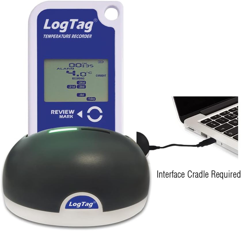 LogTag TRID30-7R - Uitlezen m.b.v. USB uitleesstation