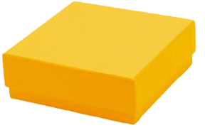Cryobox karton 133x133x25 mm - geel