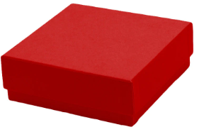 Cryobox karton 133x133x25 mm - rood