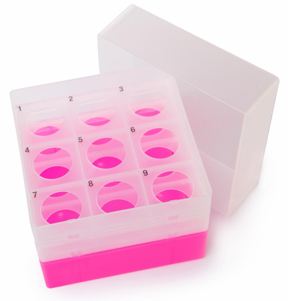 Cryobox polypropyleen 133x133x92 mm voor 25 ml centrifugebuizen