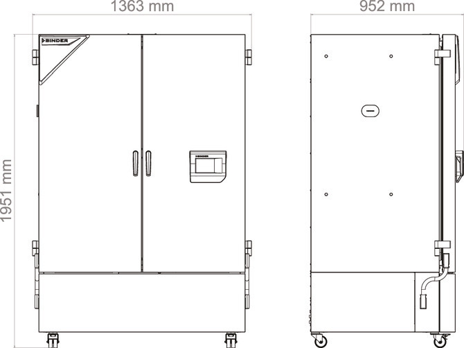 Binder KBF 720 - Afmetingen