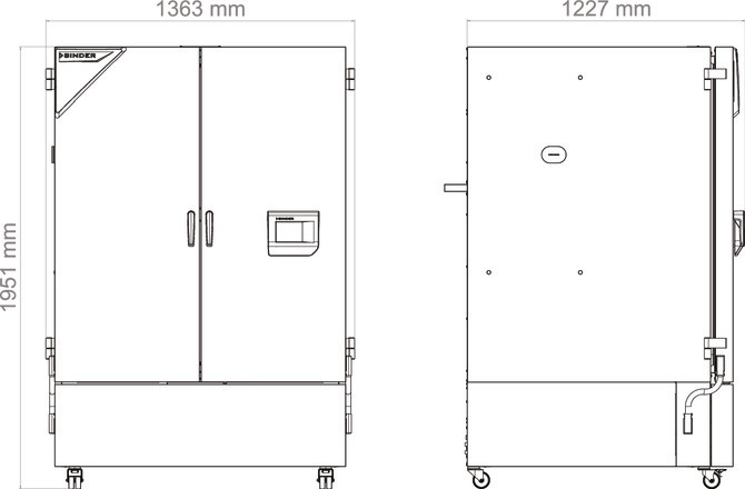 Binder KBF 1060 - Afmetingen