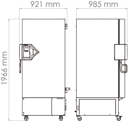 Binder UFV 500 - Afmetingen