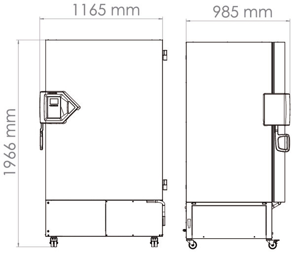 Binder UFV 700 - Afmetingen
