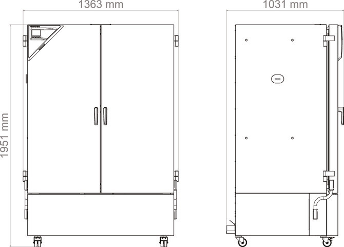 Binder KB 720 - Afmetingen
