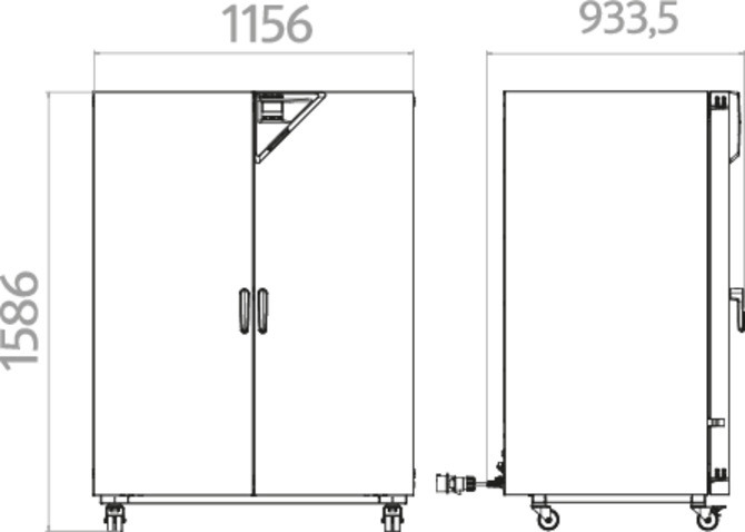 Binder BD 720 - Afmetingen