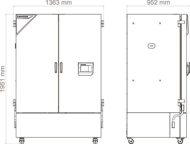 Binder KBF PRO 720 - Afmetingen