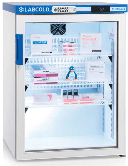 Labcold RLDG0519 tafelmodel medicijnkoelkast met glasdeur en codeslot