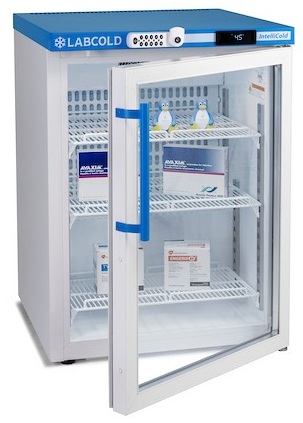 Labcold RLDG0524 tafelmodel medicijnkoelkast met glasdeur en codeslot