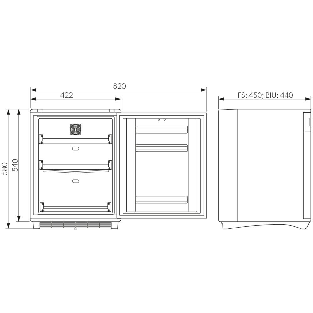 Technische tekening Dometic HC 302D