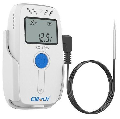 Elitech RC-4 Pro digitale temperatuur datalogger met externe sensor