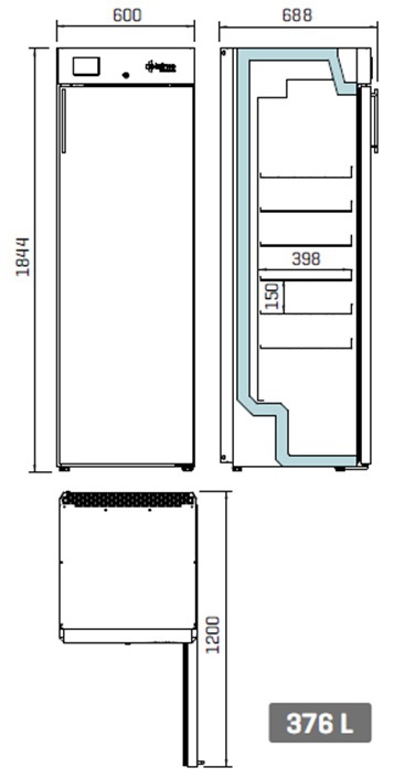 Infrico medcare PER37S - Afmetingen