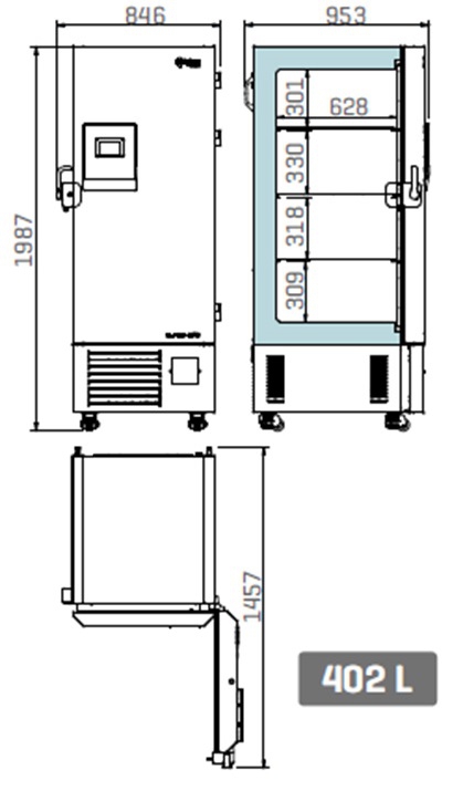 Infrico medcare ULT40086 - Afmetingen