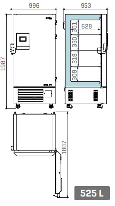 Infrico medcare ULT50086 - Afmetingen