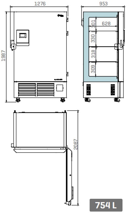 Infrico medcare ULT70086 - Afmetingen