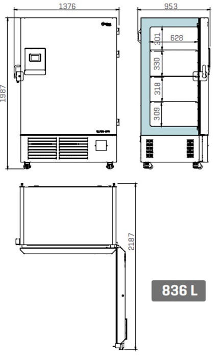 Infrico medcare ULT80086 - Afmetingen