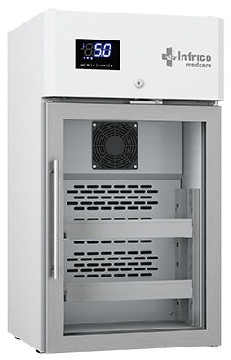Infrico medcare LER07G tafelmodel laboratorium koelkast met glasdeur