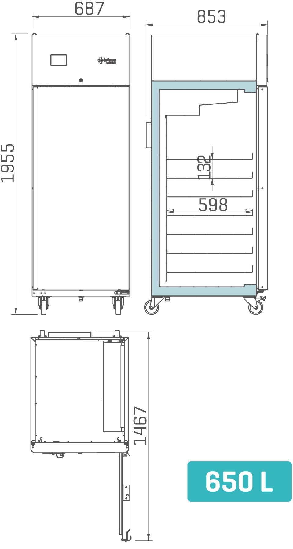 Infrico medcare LTR65SD - Afmetingen