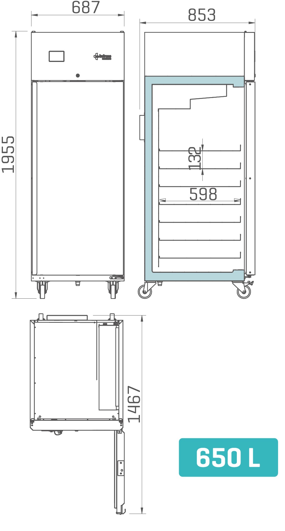 Infrico medcare LTR65GD - Afmetingen