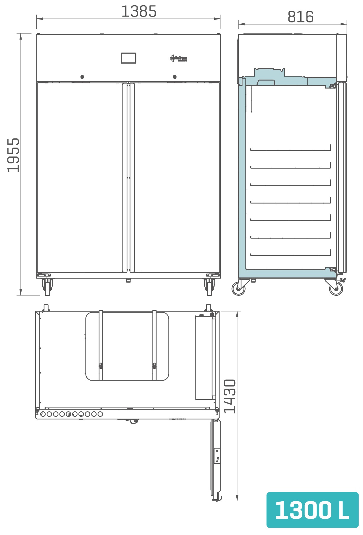 Infrico medcare LTR130SD - Afmetingen