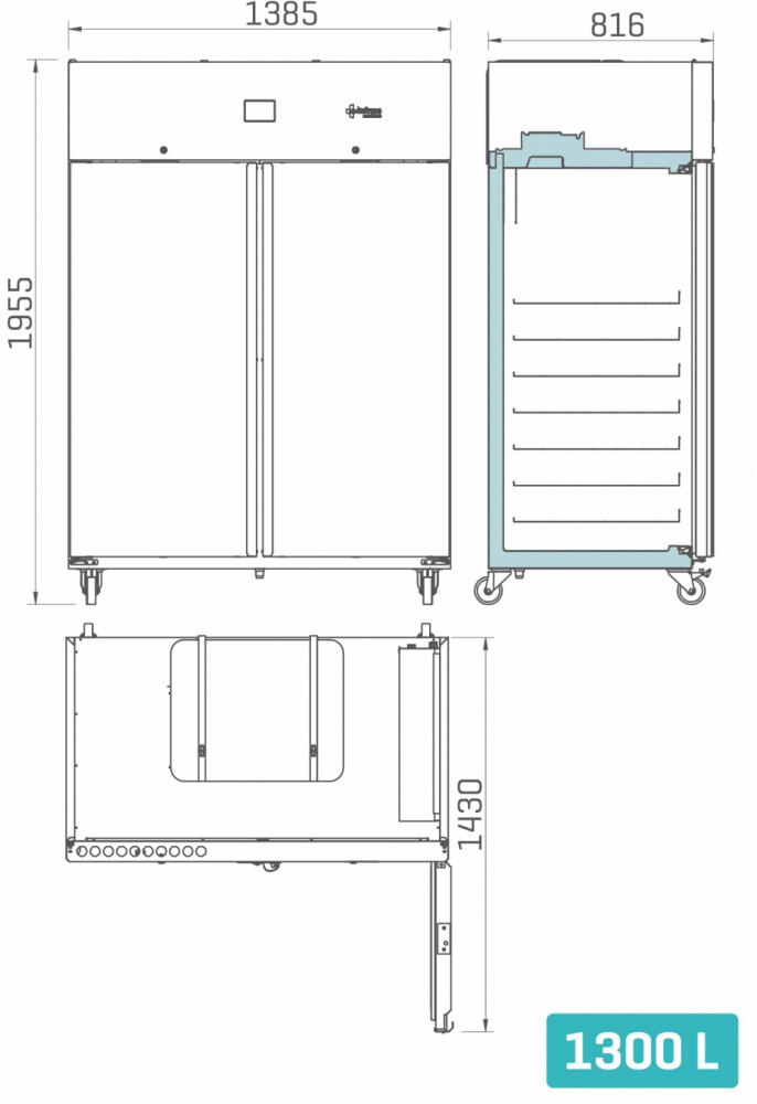 Infrico medcare LTR130GD - Afmetingen