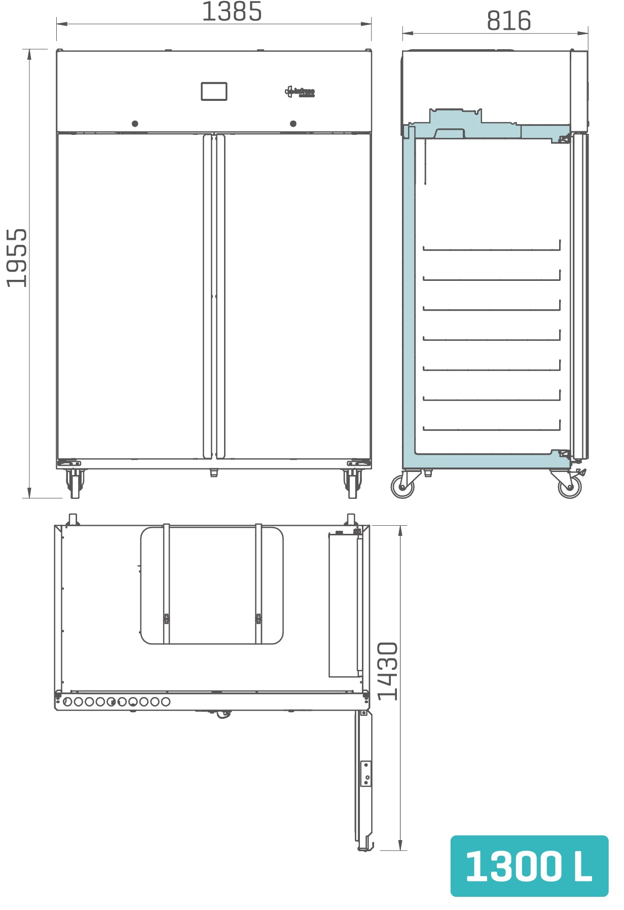 Infrico medcare LTR130GD - Afmetingen