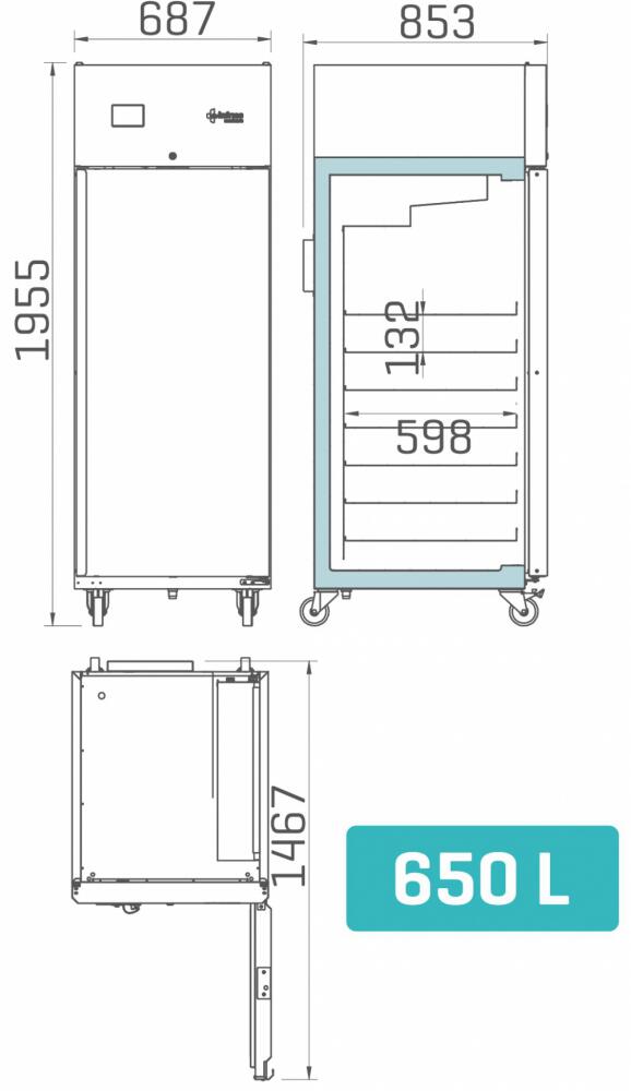 Infrico medcare LTF65SD - Afmetingen