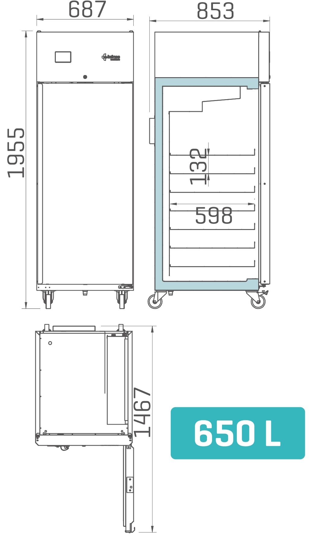 Infrico medcare LTF65SD - Afmetingen