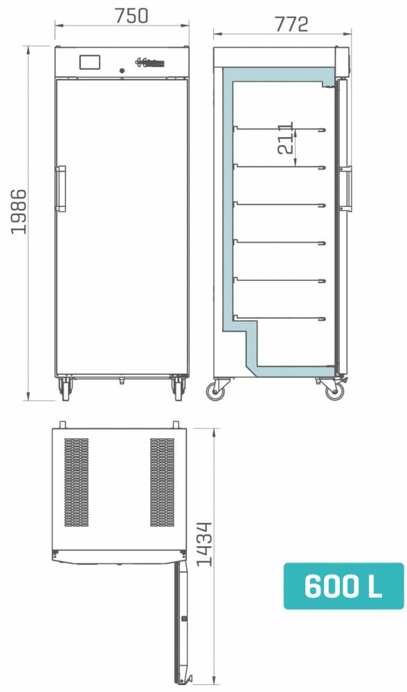 Infrico medcare LEUF60S - Afmetingen