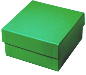 Cryobox karton 133x133x75 mm - groen