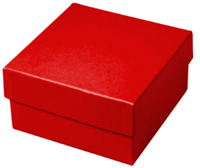 Cryobox karton 133x133x75 mm - rood