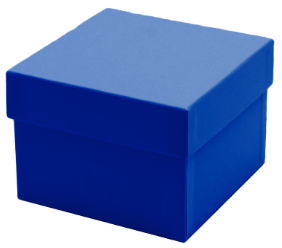 Cryobox karton 133x133x100 mm - blauw