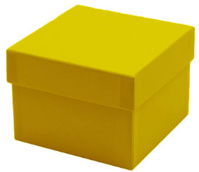 Cryobox karton 133x133x100 mm - geel