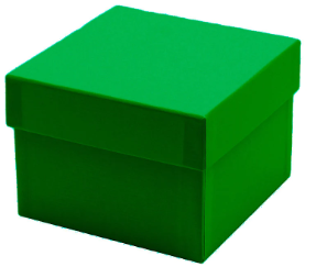 Cryobox karton 133x133x100 mm - groen