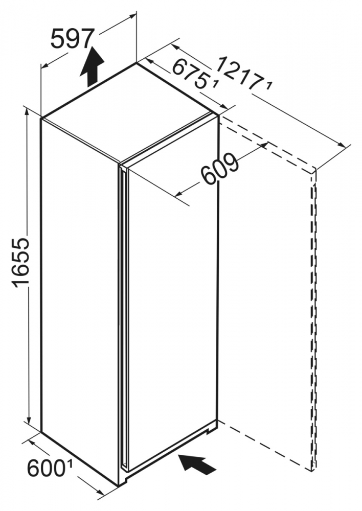 Liebherr FNe 5006 Pure - Afmetingen