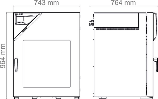 Binder VD 115 - Afmetingen