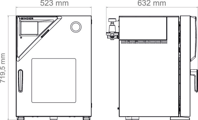 Binder VDL 23 - Afmetingen