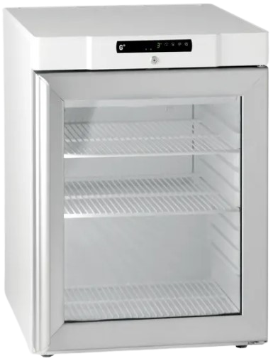 Gram G+ Compact GR200 W professionele tafelmodel koelkast met glasdeur