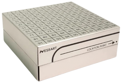 Cryobox aluminium 133x133x32 mm