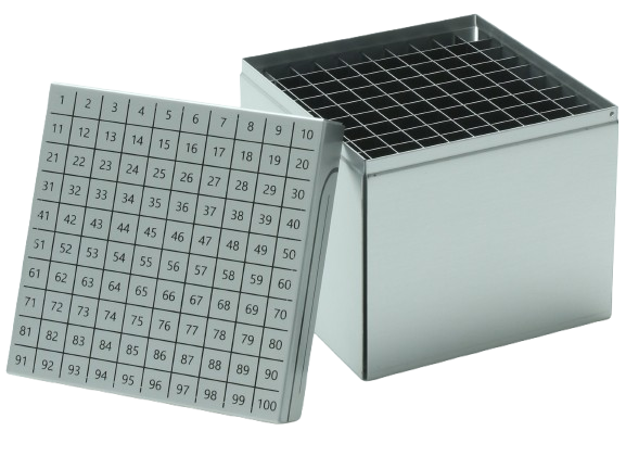 Cryobox aluminium 133x133x100 mm