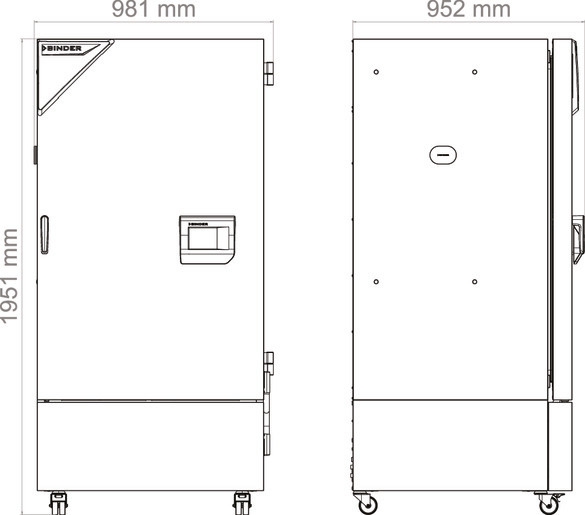 Binder KBF PRO 470 - Afmetingen