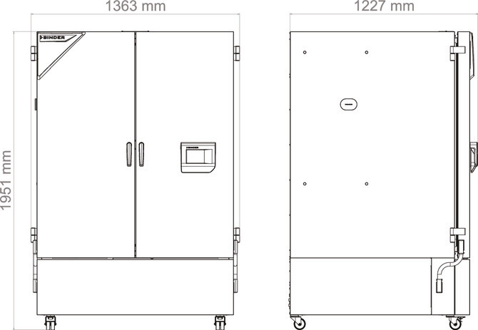 Binder KBF PRO 1060 - Afmetingen