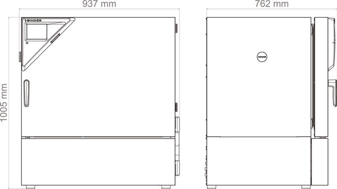 Binder KB 130 PRO - Afmetingen