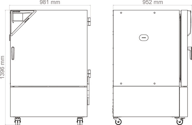 Binder KB 260 PRO - Afmetingen