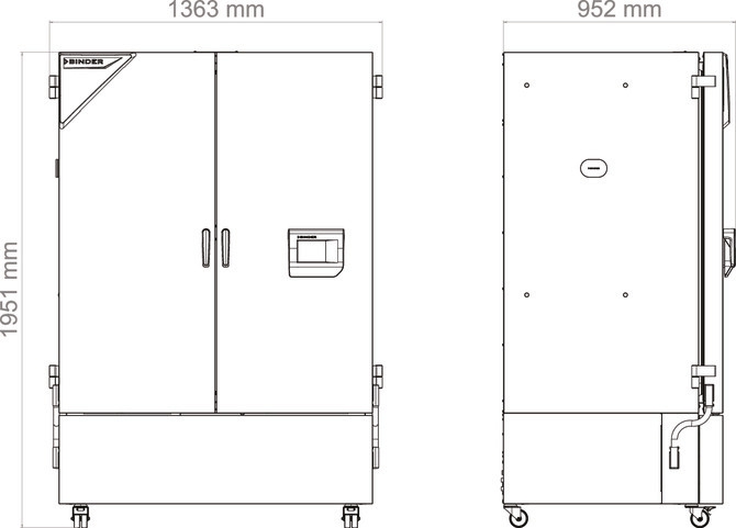 Binder KB 720 PRO - Afmetingen