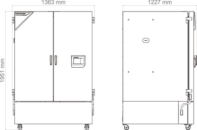 Binder KB 1060 PRO - Afmetingen