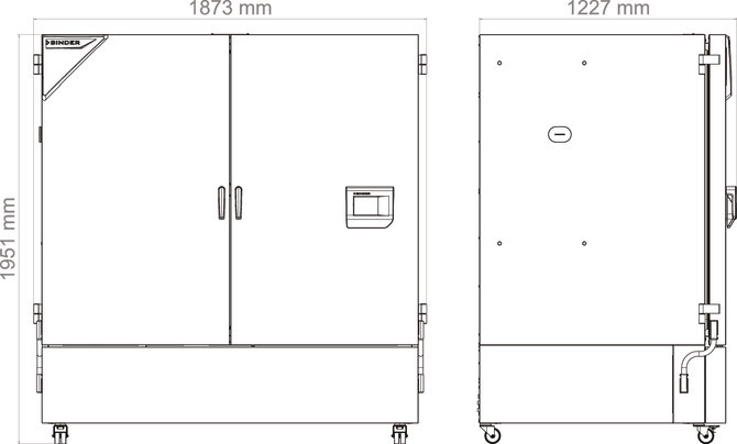 Binder KB 1600 PRO - Afmetingen