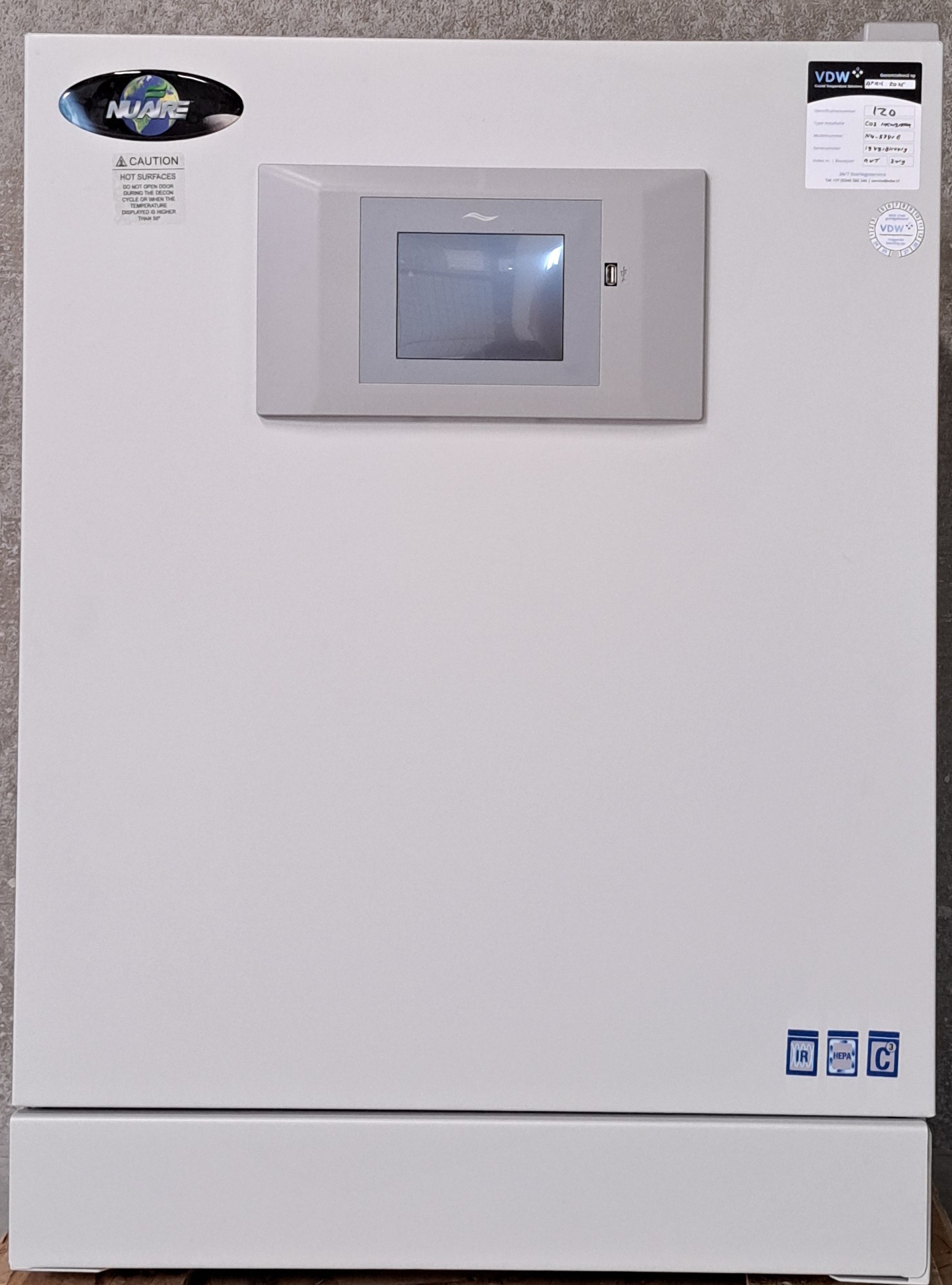 NuAire NU-5741 CO² / O² incubator met sterilisatiecyclus en RH regeling