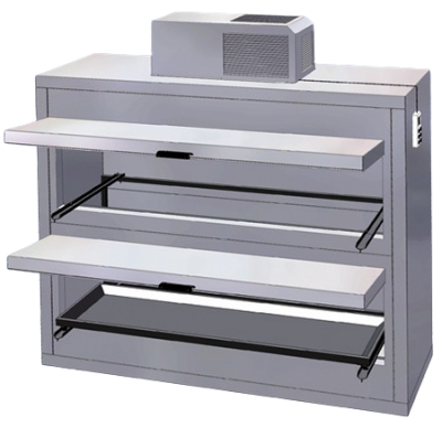 Fiocchetti MCL0002 mortuarium koeling met 2 kleppen en 2 body trays